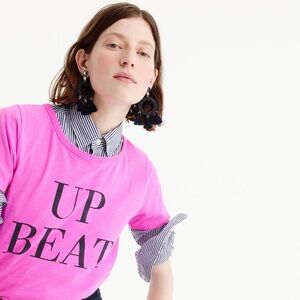 J. Crew Vibrant Pink 'Up Beat' Short Sleeve Tee